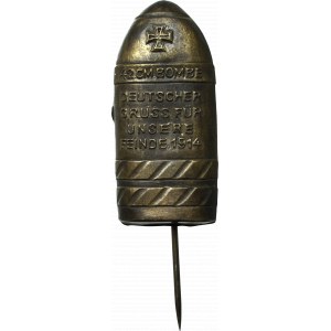 Deutschland, Erster Krieg, Patriotisches Abzeichen Muschel 42 cm