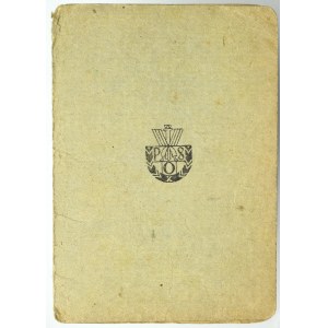 II RP, Urkunde des Staatlichen Sportabzeichens Klasse III zum 1. Mal Warschau 1932