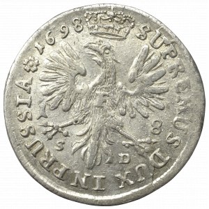 Germany, Preussen, Friedrich III, 18 groschen 1698, Konigsberg