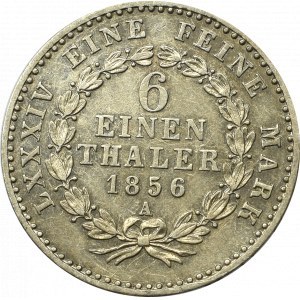 Germany, Anhalt-Bernburg, 1/6 thaler 1856