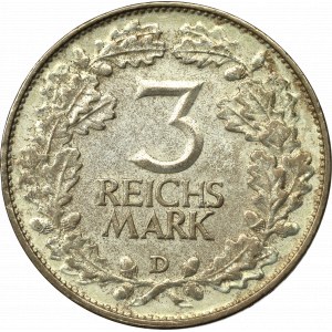 Germany, Weimar Republic, 3 mark 1925