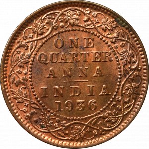 British India, 1/4 anna 1936