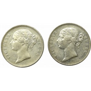 Indie brytyjskie, zestaw 1 Rupia 1840 - 28 jagódek