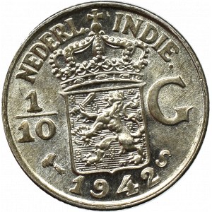 Indie Niderlandzkie, 1/10 guldena 1942