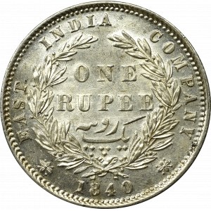 British India, 1 rupee 1840