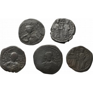 Byzantine coinage, Lot of 5 ae