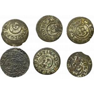 Inflanty pod panowaniem szwedzkim, zestaw 6 szelągów Ryga i Livonia 1647-1663