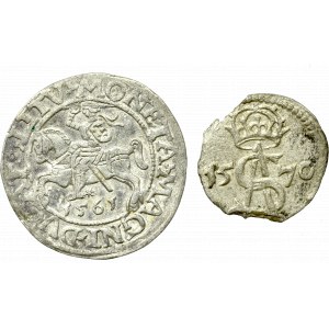 Sigismund II Augustus, Dwudenar set 1570 and half-penny set 1561