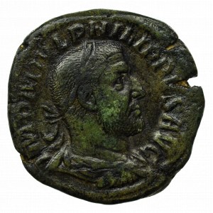 Roman Empire, Philip I, Sestertius Felicitas