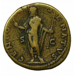 Roman Empire, Antoninus Pius, Dupondius Genius