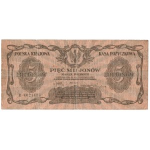 II RP, 5 mln. marek polskich 1923 B