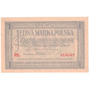 II RP, 1 polnische Mark 1919 IBL