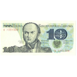 PRL, 10 złotych 1982 B