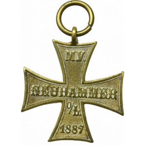 Silesia, Neuhammer 1887 memorial cross for a resident of Zielona Gora