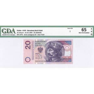 III RP, 20 złotych 1994 ZA - seria zastępcza - GDA 65EPQ