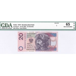 III RP, 20 złotych 1994 GD - GDA 65EPQ