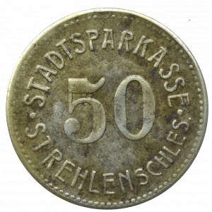Śląsk, Strzelin, 50 fenigów 1918 - omyłkowo z herbem Ziębic - RZADKOŚĆ !
