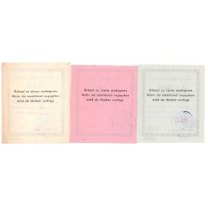 Zaniemyśl, 50 Fenig, 1 und 2 Mark 1914, 3 Exemplare