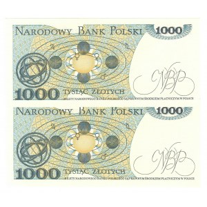 PRL, 1000 złotych 1982 - zestaw 2 egzemplarze KE