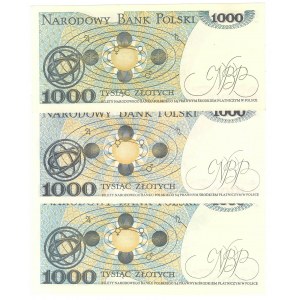 People's Republic of Poland, 1000 gold 1982 - set of 3 pieces - HT, EB, FG series