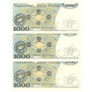 PRL, 1000 Zloty 1982 - Satz von 3 Exemplaren HT