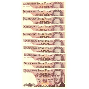 People's Republic of Poland, 100 zloty 1986, 1988 - set of 10 pieces - various series