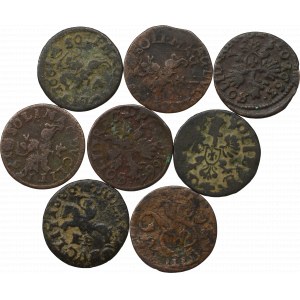 Gruppe von Münzen aus der Zeit des Königlichen Polens (11 Exemplare)