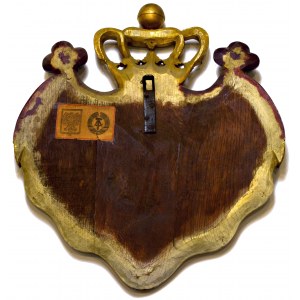 Poland, Wettyn family palace coat of arms cartouche