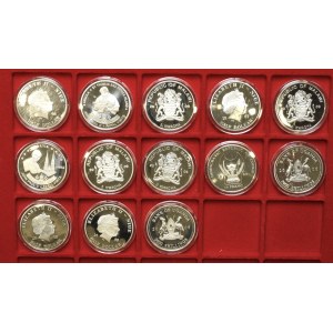 Zestaw monet z serii pielgrzymek Jana Pawła II