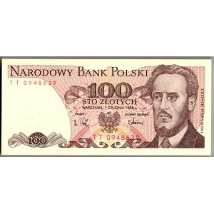 PRL, Paczka bankowa 100 złotych 1988 TT - 95 egzemplarzy