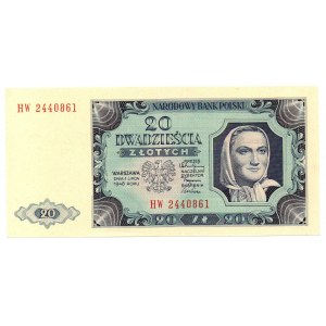 PRL, 20 złotych 1948 HW