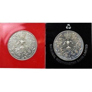England, 25 new pence 1977 - silver jubilee