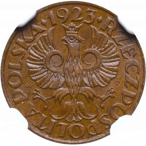 II Republic of Poland, 1 groschen 1923 - NGC MS65 BN