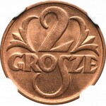 II Rzeczpospolita, 2 grosze 1939 - NGC MS66 RD