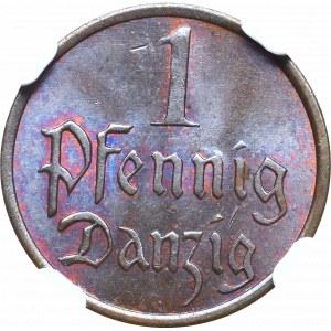 Free City of Danzig, 1 pfennig 1937 - NGC MS64 BN