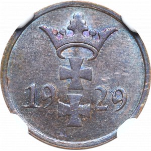 Wolne Miasto Gdańsk, 1 fenig 1929 - NGC MS63 BN