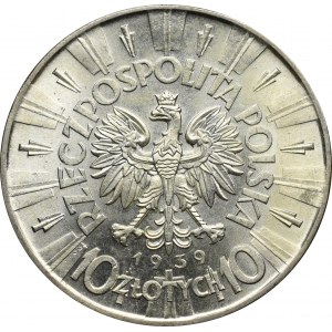 II Republic of Poland, 10 zloty 1939 Pilsudski