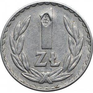 PRL, 1 złoty 1975 - - Kontrmarka Solidarność Walcząca