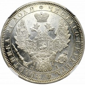 Russia, Nicholas I, Rouble 1853 HI - NGC MS62