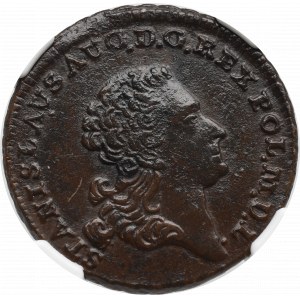 Stanisław August Poniatowski, Trojak 1766 G - NGC AU55BN