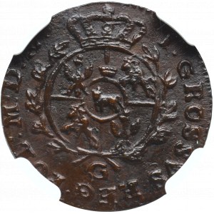 Stanisław August Poniatowski, Grosz 1768 G - NGC MS62BN