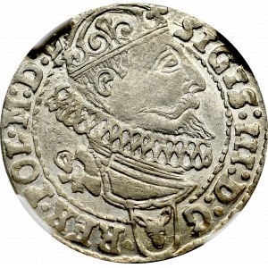 Sigismund III, 6 groschen 1627, Cracow - NGC MS62