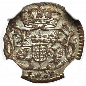 Germany, Saxony, Friedrich August II, Heller 1754 - NGC MS64