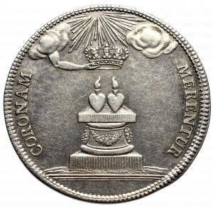 August III Sas, Gulden (2/3 talara) 1738, Drezno - gulden zaślubinowy