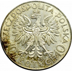 II Rzeczpospolita, 10 złotych 1933 Głowa kobiety