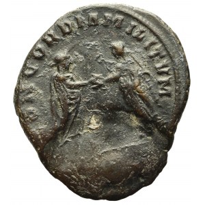 Cesarstwo Rzymskie, Aurelian, Antoninian Siscia - rzadki destrukt podwójnego bicia