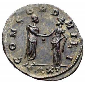 Roman Empire, Probus, Antoninian Ticinum - extremely rare votis shield type