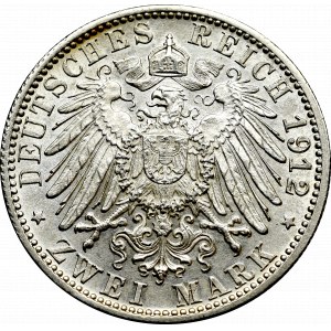 Niemcy, Wirtemberga, 2 marki 1912