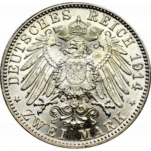 Germany, Bayern, 2 mark 1914