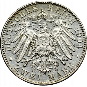 Germany, Saxony, 2 mark 1904